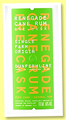Renegade 'Pre cask Dunfermline 2020 column' (50%, OB, Grenada) Renegade 'Pre cask Dunfermline 2020 column' (50%, OB, Grenada)
