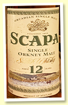 Scapa 12 yo (40%, OB, 1990s)