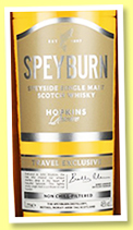 Speyburn 'Hopkins Reserve' (46%, OB, Travel Retail, 1l, +/-2020) Speyburn 'Hopkins Reserve' (46%, OB, Travel Retail, 1l, +/-2020)