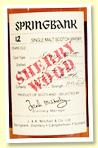 Springbank 12 yo 1990/2003 (52.4%, OB 'Wood Expressions', sherry butts, 1799 bottles)
