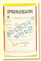 Springbank 12 yo 1991/2004 (58.5%, OB 'Wood Expressions', bourbon hogsheads & barrels, 5986 bottles)
