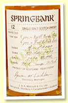 Springbank 12 yo 2000/2012 (52.7%, OB 'Wood Expressions', 6 years in refill bourbon + 6 years in fresh Calvados casks, 9420 bottles)
