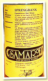 Springbank 12yo (100 proof / 57.1%, OB for Samaroli, early 1980s, 2400 bottles) 