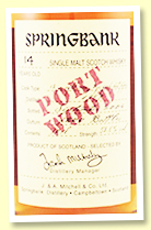 Springbank 14 yo 1989/2004 (52.8%, OB 'Wood Expressions', 12 years in refill sherry + 2 years in fresh port pipes, 7200 bottles)
