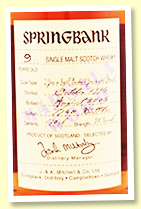 Springbank 9 yo 1996/2006 (58.0%, OB 'Wood Expressions', 7 years in refill bourbon + 2 years in fresh marsala, 7740 bottles)
