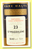 St Magdalene 23 yo 1970 (58.43%, OB, Rare Malts, 1995)