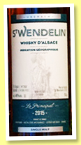 St Wendelin 2015/2020 'Le Principal' (46%, OB, Distillerie Bertrand, released 2022, new oak, 50cl, 812 bottles)