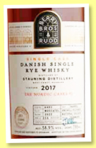 Stauning 2017/2022 (58.9%, Berry Bros. & Rudd, Denmark, Nordic Casks #2, barrel + moscatel hogshead, cask #6493, 254 bottles) Stauning 2017/2022 (58.9%, Berry Bros. & Rudd, Denmark, Nordic Casks #2, barrel + moscatel hogshead, cask #6493, 254 bottles)