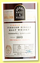 Teerenpeli 2013/2022 (59.9%, Berry Bros. & Rudd, Finland, Nordic Casks #2, oloroso hogshead, cask #13B, 217 bottles) Teerenpeli 2013/2022 (59.9%, Berry Bros. & Rudd, Finland, Nordic Casks #2, oloroso hogshead, cask #13B, 217 bottles)