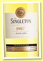 The Singleton of Glen Ord 1987/2021 (49,4%, OB, Prima & Ultima Third Release, refill American oak hogsheads, 1,047 bottles, 2022) The Singleton of Glen Ord 1987/2021 (49,4%, OB, Prima & Ultima Third Release, refill American oak hogsheads, 1,047 bottles, 2022)