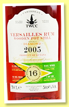 Versailles 16 yo 2005/2021 (50.8%, The Whisky Cask Company, Guyana, 156 bottles) Versailles 16 yo 2005/2021 (50.8%, The Whisky Cask Company, Guyana, 156 bottles)