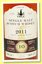 Caol Ila 10 yo 2011/2021 (54.8%, The Whisky Cask Company, Bordeaux cask, cask #900043, 332 bottles) Caol Ila 10 yo 2011/2021 (54.8%, The Whisky Cask Company, Bordeaux cask, cask #900043, 332 bottles)