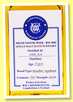Caol Ila 15 yo (54.6%, Cadenhead, Online Tasting Week, bourbon hogshead, 2021) Caol Ila 15 yo (54.6%, Cadenhead, Online Tasting Week, bourbon hogshead, 2021)