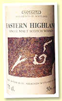 Eastern Highland Malt 1975/1988 (50%, Duthie for Samaroli, 20th Anniversary, Fragments of Scotland, 648 bottles) Eastern Highland Malt 1975/1988 (50%, Duthie for Samaroli, 20th Anniversary, Fragments of Scotland, 648 bottles)