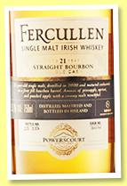 Fercullen 21 yo 2000/2022 (53.7%, Powerscourt, Navigate World Whisky, Ireland, straight bourbon, cask # 204194, 234 bottles)