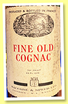 Fine Old Cognac (70° UK Proof, Saccone & Speed ltd. London, +/-1960) Fine Old Cognac (70° UK Proof, Saccone & Speed ltd. London, +/-1960)