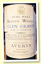Glen Grant 13 yo 1959/1972 (75 proof, Avery's) Glen Grant 13 yo 1959/1972 (75 proof, Avery's)