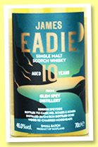 Glen Spey 10 yo (46%, James Eadie, Small Batch, recharred hogshead, casks #801625+801626, 753 bottles, 2022) 