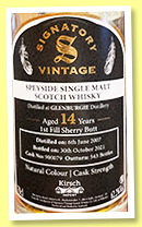 Glenburgie 14 yo 2007/2021 (62.2%, Signatory Vintage for Kirsch Import, 1st fill sherry butt, cask #900079, 543 bottles)