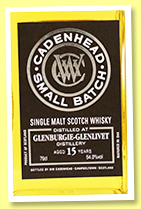 Glenburgie-Glenlivet 15 yo 2004/2019 (54%, Cadenhead, Small Batch, two bourbon hogsheads, 570 bottles) 
