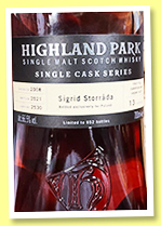 Highland Park 13 yo 2008/2021 'Sigrid Storràda' (66.5%, OB, for Poland, first fill European oak sherry butt, cask #2530, 652 bottles) 