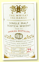 Imperial 25 yo 1995/2021 (50.1%, The Whisky Exchange, cask #7845, bourbon barrel, 165 bottles)
Imperial 25 yo 1995/2021 (50.1%, The Whisky Exchange, cask #7845, bourbon barrel, 165 bottles)