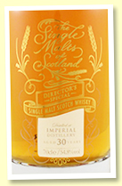 Imperial 30 yo (54.8%, Elixir Distillers 'Director's Special', bourbon barrel, 140 bottles)
Imperial 30 yo (54.8%, Elixir Distillers 'Director's Special', bourbon barrel, 140 bottles)