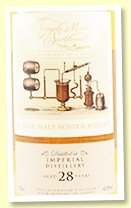 Imperial 'Marriage' 28 yo (40.8%, Elixir Distillers 'The Single Malts Of Scotland', a marriage of five bourbon barrels, 600 bottles)
Imperial 'Marriage' 28 yo (40.8%, Elixir Distillers 'The Single Malts Of Scotland', a marriage of five bourbon barrels, 600 bottles)