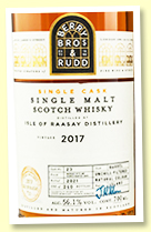 Isle Of Raasay 2017/2022 (56.1%, Berry Brothers & Rudd, cask #23, 1st fill barrel + oloroso and PX sherry finish, 240 bottles) Isle Of Raasay 2017/2022 (56.1%, Berry Brothers & Rudd, cask #23, 1st fill barrel + oloroso and PX sherry finish, 240 bottles)