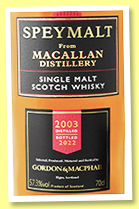 Macallan 2003/2022 'Speymalt' (57.3%, Gordon & MacPhail, LMDW Antipodes)