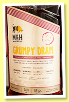 Milk & Honey 2018/2021 'Grumpy Dram' (59.4%, OB, Israel, Liron Aizik Shai Gilboa, Craignan Red Wine Cask, cask #2018-0713, 267 bottles) Milk & Honey 2018/2021 'Grumpy Dram' (59.4%, OB, Israel, Liron Aizik Shai Gilboa, Craignan Red Wine Cask, cask #2018-0713, 267 bottles)