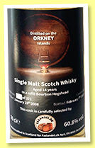 Orkney islands 14 yo 2008/2022 (60.8%, Fadandel.dk, refill bourbon hogshead, cask #12, 321 bottles)
