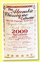 Speyburn 12 yo 2009/2021 (51.8%, Alambic Classique, bourbon barrel, cask #21013, 142 bottles) 