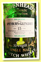 Speyburn-Glenlivet 15 yo 1975/1991 (63.1%, Cadenhead, Authentic Collection) 