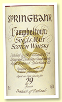 Springbank 29 yo 1962/1992 (46%, OB, sherry)
Springbank 29 yo 1962/1992 (46%, OB, sherry)