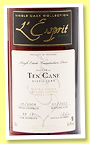 Ten Cane 2008/2022 (63.4%, L'Esprit, Trinidad, cask #BB 12, 264 bottles)