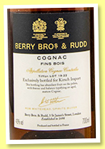 Tiffon 'Lot 19:22 Fins Bois' (43%, Berry Bros & Rudd for Kirsch Import) Tiffon 'Lot 19:22 Fins Bois' (43%, Berry Bros & Rudd for Kirsch Import)