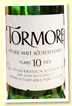 Tormore 10 yo (70 proof, OB, UK, late 1970s) Tormore 10 yo (70 proof, OB, UK, late 1970s)