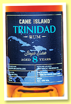 Trinidad Distillers 8 yo 'Single Estate' (43%, Cane Island, Trinidad, +/-2022) 