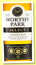 Worthy Park 'Select' (40%, OB, Jamaica, +/-2022) Worthy Park 'Select' (40%, OB, Jamaica, +/-2022)