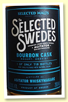 Agitator Four Grain '3 Cask Adventures - Selected Swedes' (52.9%, OB, bourbon cask, 719 bottles, 2022)