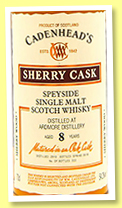 Ardmore 8 yo 2010/2019 (54.2%, Cadenhead, sherry hogshead, 222 bottles)