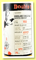Ardmore 8 yo 2013/2021 (56%, Double V, 2nd fill Marsala barrique, cask #591, 273 bottles)