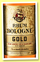 Bologne 'Gold' (40%, OB, Guadeloupe, rhum ambré, +/-2022) Bologne 'Gold' (40%, OB, Guadeloupe, rhum ambré, +/-2022)