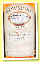 Bowmore 27 yo 1972 (53.3%, OB, 466 bottles, +/-1990)
