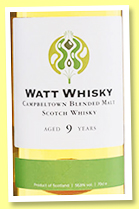 Campbeltown Blended Malt 9 yo 2014/2023 (56.8%, Watt Whisky, Jamaican Rum finish, 272 bottles) Campbeltown Blended Malt 9 yo 2014/2023 (56.8%, Watt Whisky, Jamaican Rum finish, 272 bottles)