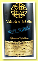 Caperdonich 20 yo 2000/2020 (54.1%, Valinch & Mallet, bourbon hogshead, cask # 29511, 315 bottles) Caperdonich 20 yo 2000/2020 (54.1%, Valinch & Mallet, bourbon hogshead, cask # 29511, 315 bottles)