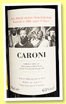 Caroni 17 yo 1996/2013 (63%, Velier, Trinidad, 1460 bottles) 