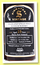 Clynelish 25 yo 1996/2022 (52.3%, Signatory Vintage, Kirsch Import, sherry butt, cask #11382, 473 bottles) Clynelish 25 yo 1996/2022 (52.3%, Signatory Vintage, Kirsch Import, sherry butt, cask #11382, 473 bottles)