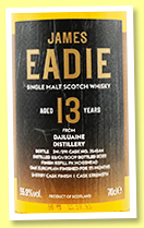 Dailuaine 13 yo 2009/2022 (55.9%, James Eadie, refill PX hogshead finish, cask #354544, 291 bottles) 
